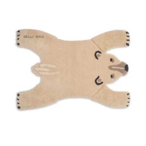 Hello RugS - 5' x 8 Feet', Ivory Kids Bear Figure Skin Rugs,