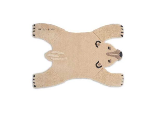 Hello RugS - 5' x 8 Feet', Ivory Kids Bear Figure Skin Rugs,