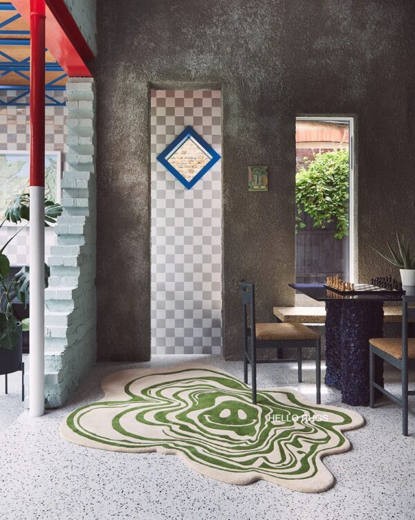 Harlequin green RUG BY HELLO RUGS