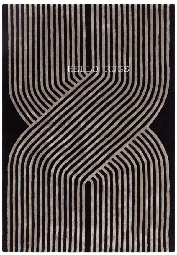 HARLE BLACK RUGS BY HELLO RUGS - Image 2