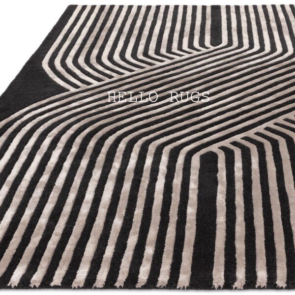 HARLE BLACK RUGS BY HELLO RUGS
