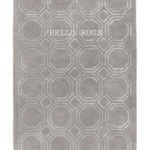 Harle-GREY silk RUGS BY HELLO RUGS