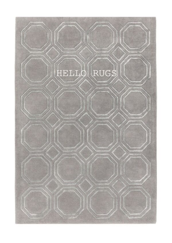 Harle-GREY silk RUGS BY HELLO RUGS