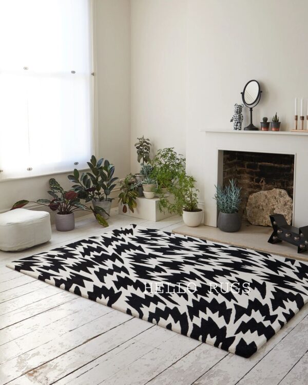 LEOPARD BLACK RUGS BY HELLO RUGS